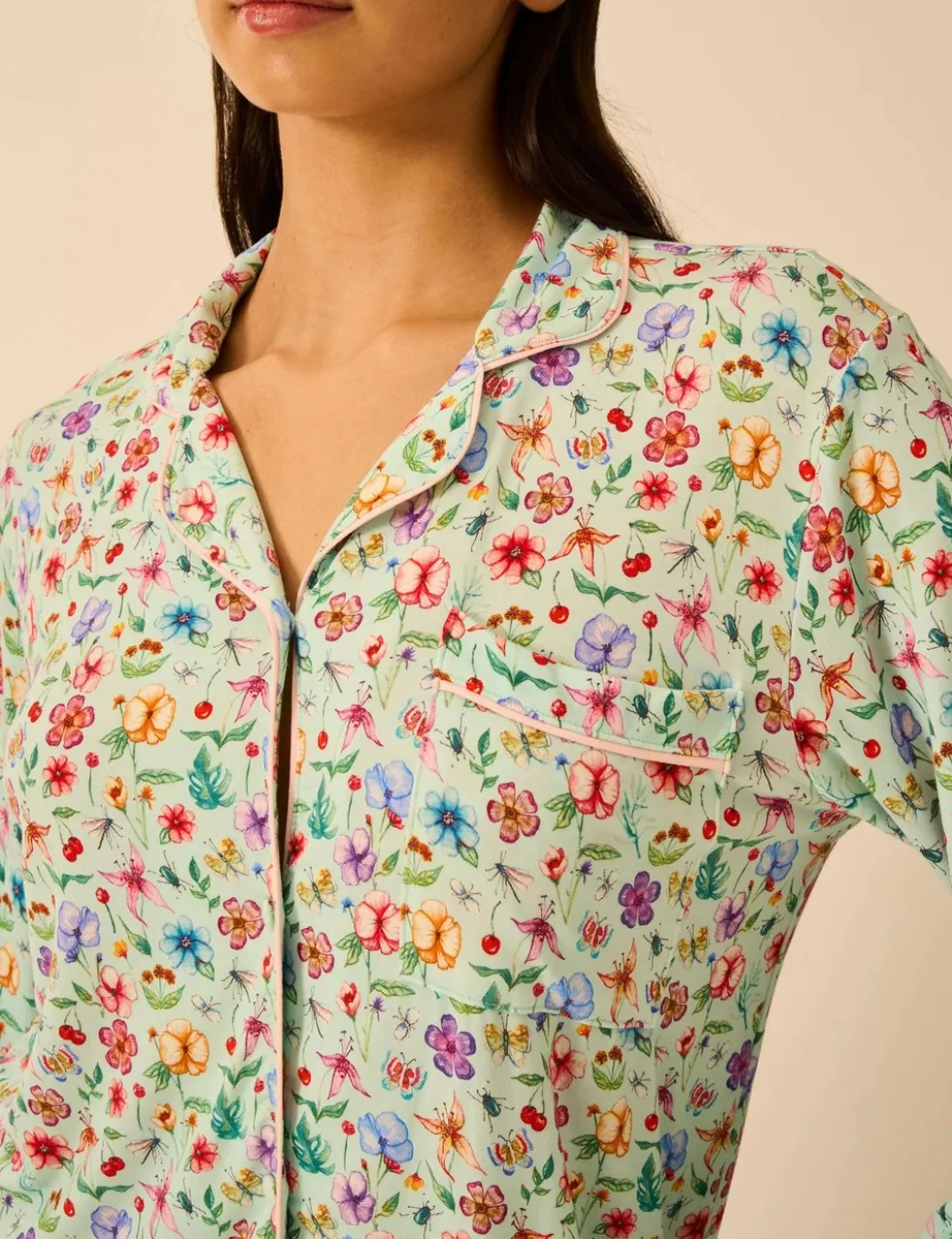 Modal Rich Floral Revere Pyjama Set
