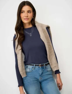Modal Rich Frill Neck Blouse