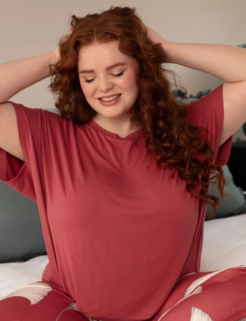 Modal Rich Jersey Cuffed Hem Pyjama Top