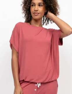 Modal Rich Jersey Cuffed Hem Pyjama Top