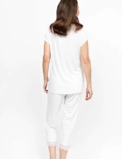 Modal Rich Jersey Lace Detail Pyjama Set