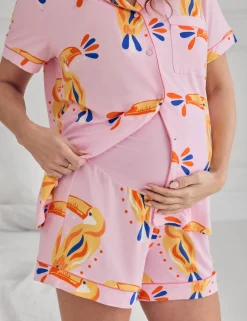 Modal Rich Maternity Toucan Shortie Set