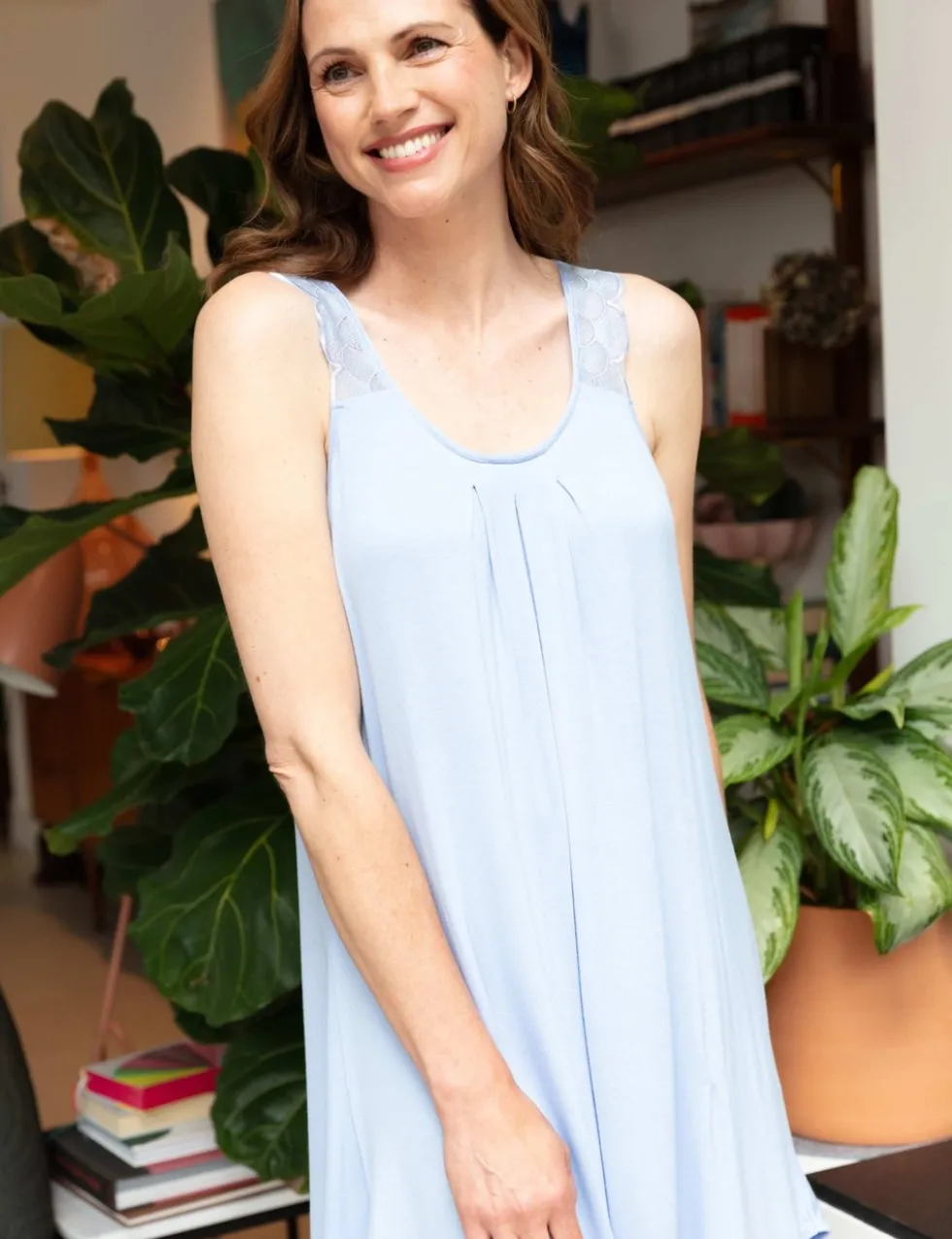 Modal Rich Pleated Swing Nightdress