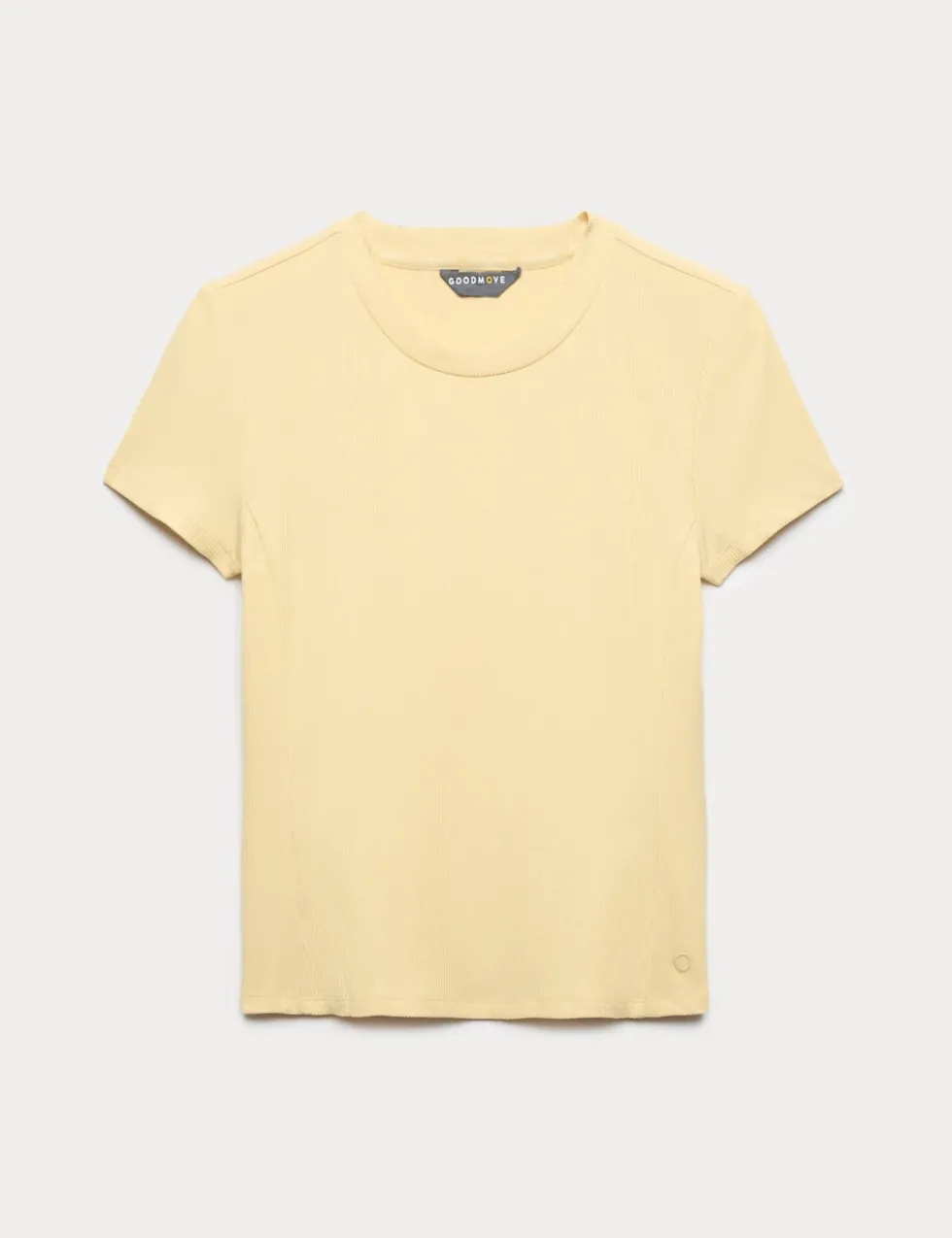 Modal Rich Rib Round Neck Fitted T-Shirt