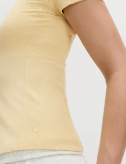 Modal Rich Rib Round Neck Fitted T-Shirt