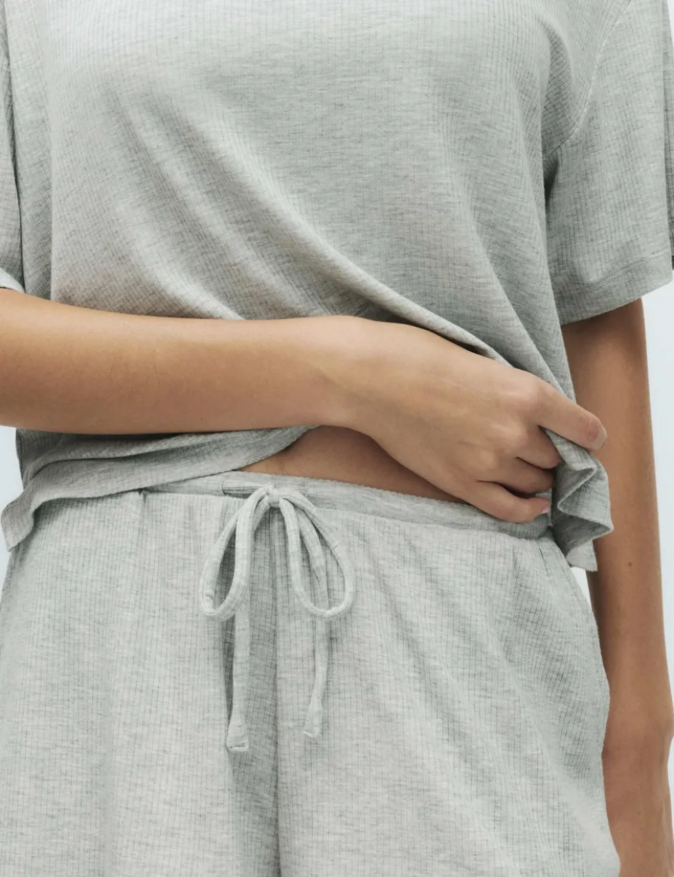 Modal Rich Ribbed Pyjama Shorts