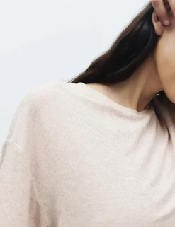 Modal Rich Ribbed Pyjama Top