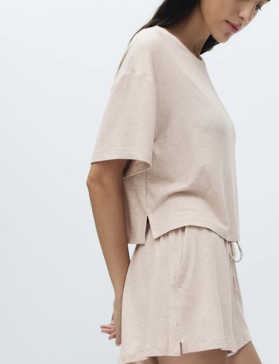 Modal Rich Ribbed Pyjama Shorts