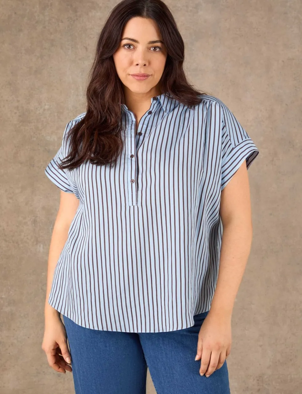 Modal Rich Striped Collared Shirt