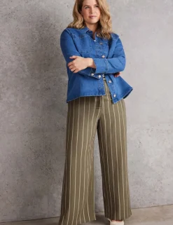 Modal Rich Striped Drawstring Trousers