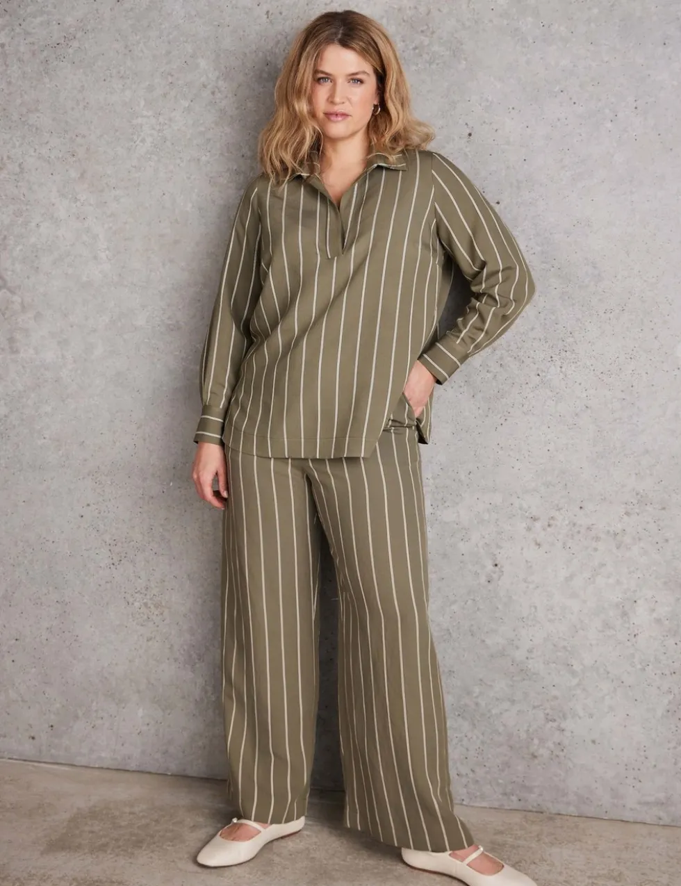 Modal Rich Striped Drawstring Trousers