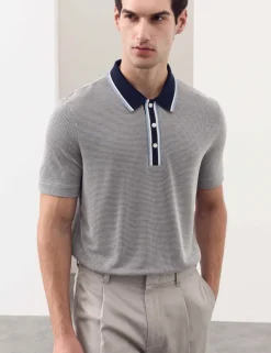 Modal Rich Tipped Soft Polo Shirt