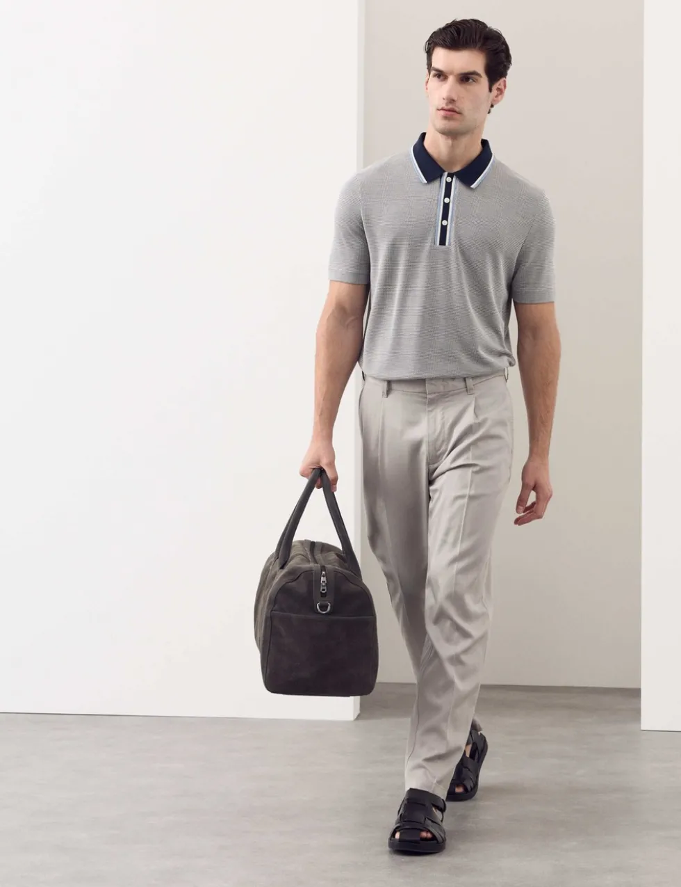 Modal Rich Tipped Soft Polo Shirt