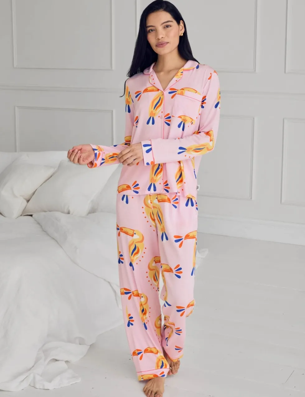 Modal Rich Toucan Print Pyjama Set