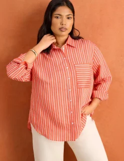 Modal-Rich Striped Button Through Shirt`