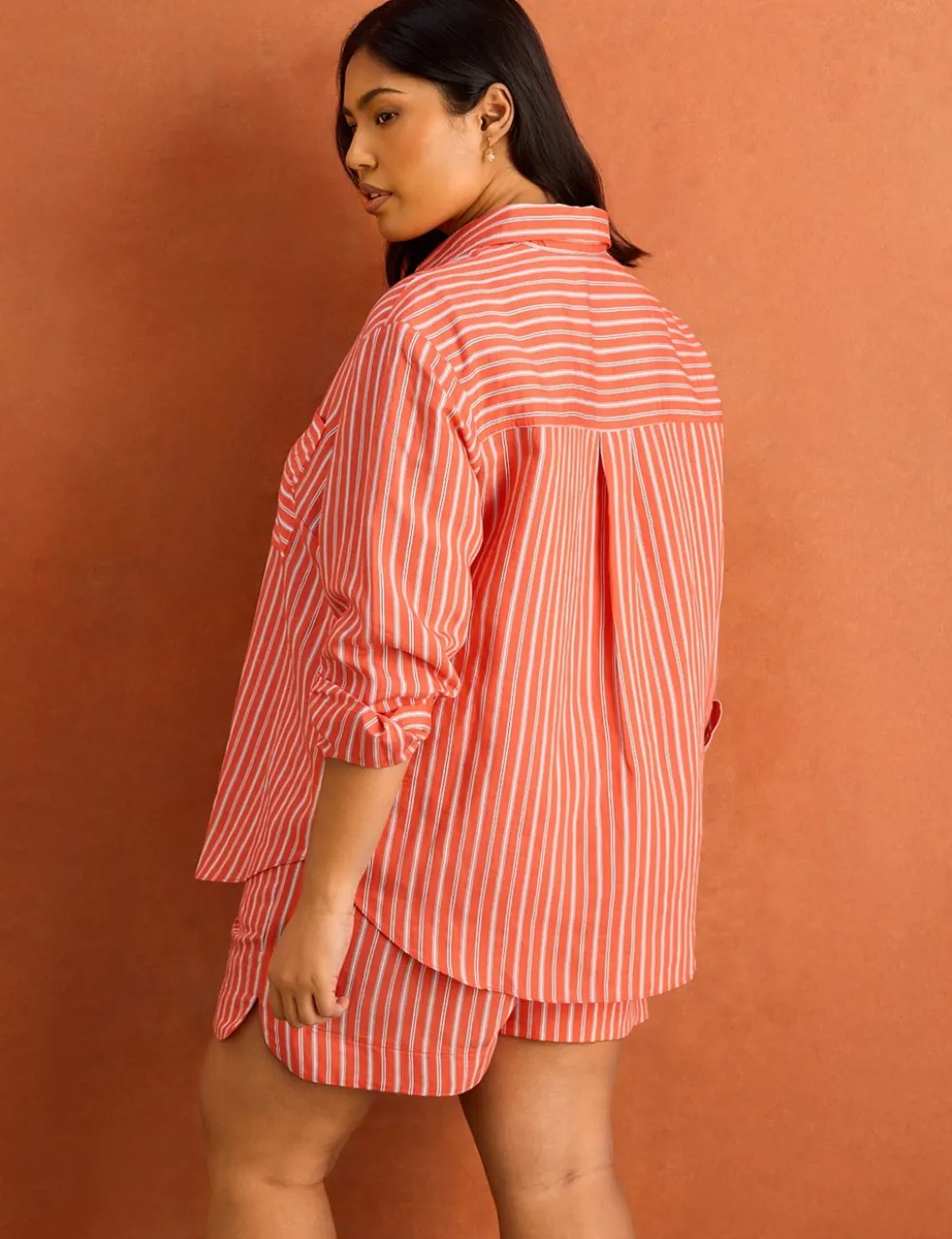 Modal-Rich Striped Button Through Shirt`
