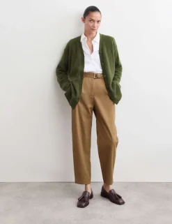 Mohair Blend V-Neck Relaxed Cardigan