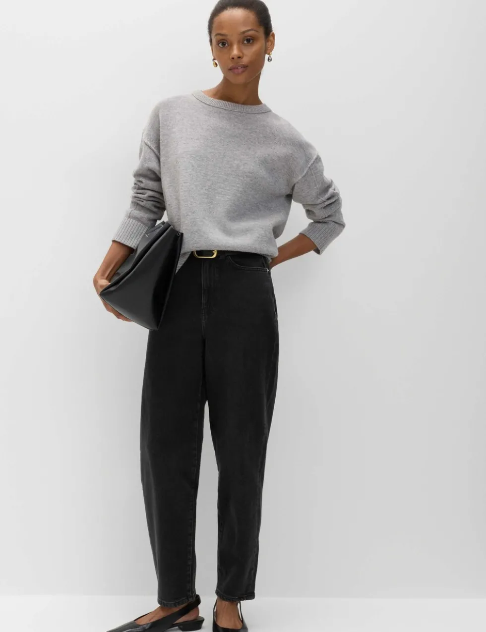 Mom High Waisted Ankle Grazer Jeans