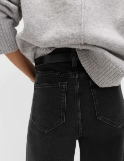 Mom High Waisted Ankle Grazer Jeans