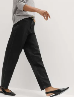 Mom High Waisted Ankle Grazer Jeans
