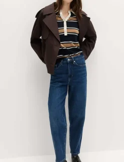Mom High Waisted Ankle Grazer Jeans