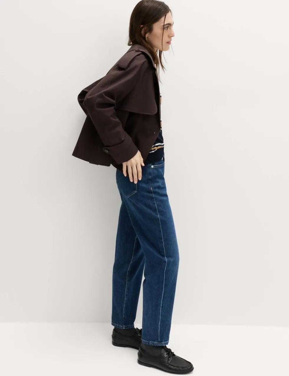 Mom High Waisted Ankle Grazer Jeans