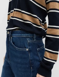 Mom High Waisted Ankle Grazer Jeans