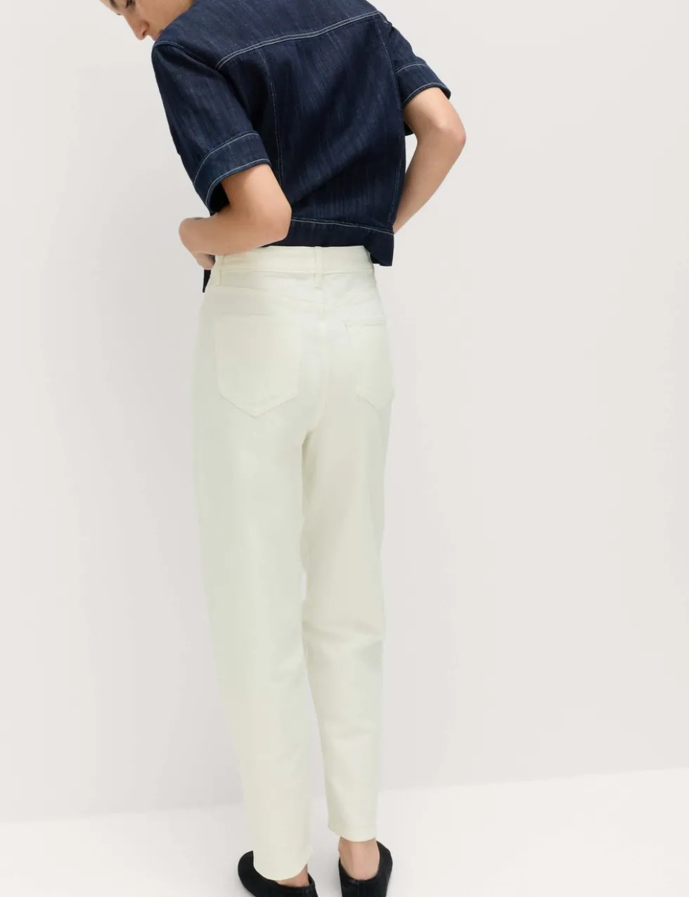 Mom High Waisted Ankle Grazer Jeans