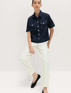 Mom High Waisted Ankle Grazer Jeans