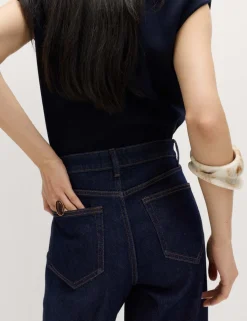 Mom High Waisted Ankle Grazer Jeans