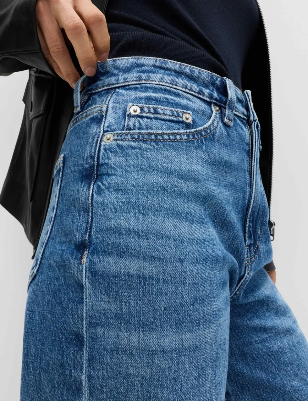 Mom High Waisted Ankle Grazer Jeans