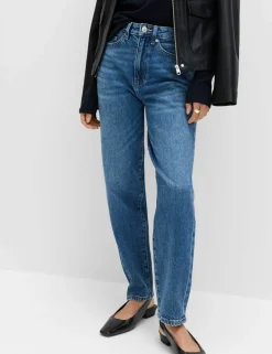 Mom High Waisted Ankle Grazer Jeans