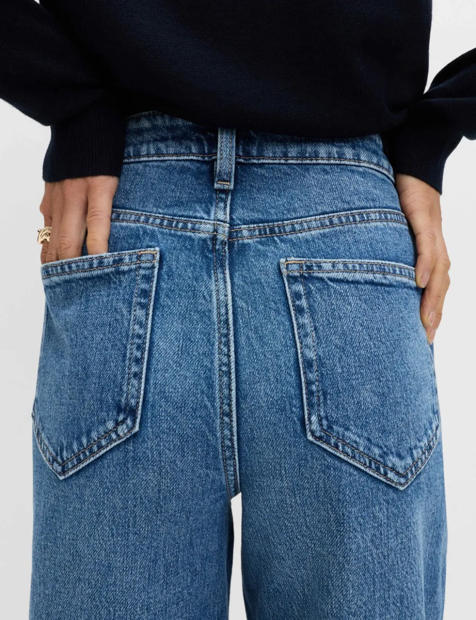 Mom High Waisted Ankle Grazer Jeans