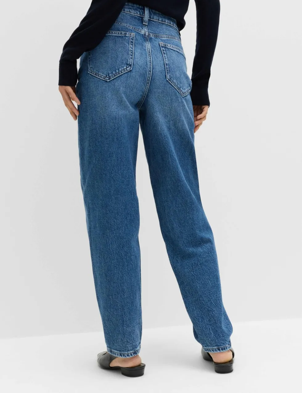 Mom High Waisted Ankle Grazer Jeans