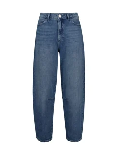 Mom High Waisted Barrel Cropped Jeans