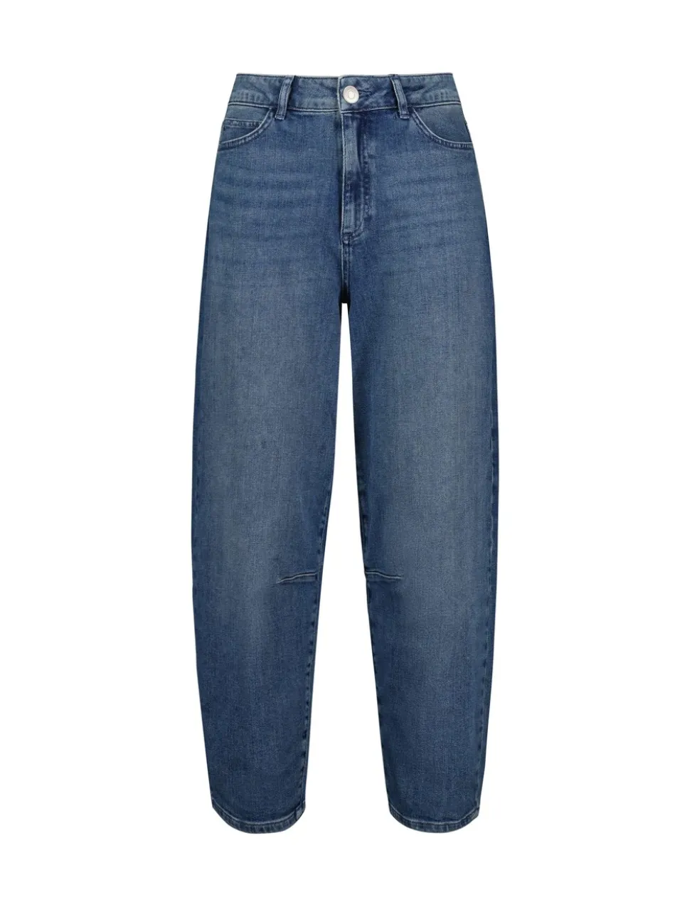 Mom High Waisted Barrel Cropped Jeans