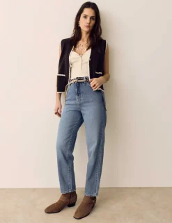 Mom Lyocell Blend Denim Slim Jeans