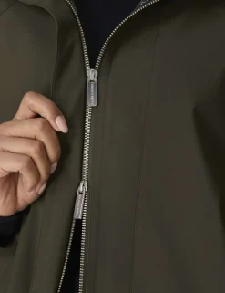 Motion Waterproof Hooded Cropped Parka