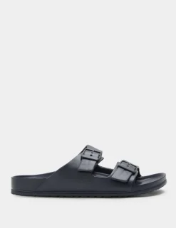 Moulded Footbed Two Strap Slider Sandals