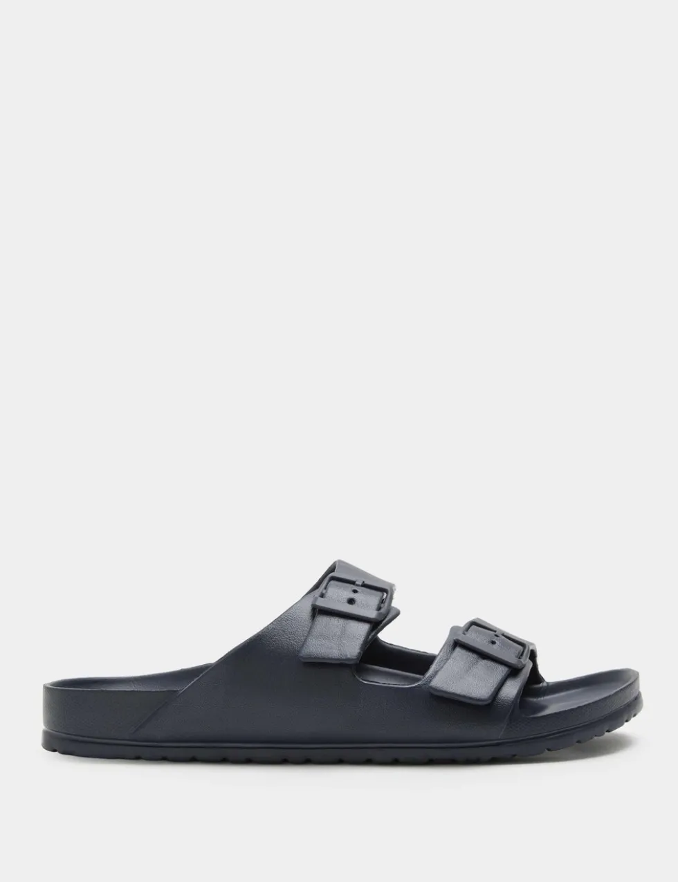 Moulded Footbed Two Strap Slider Sandals