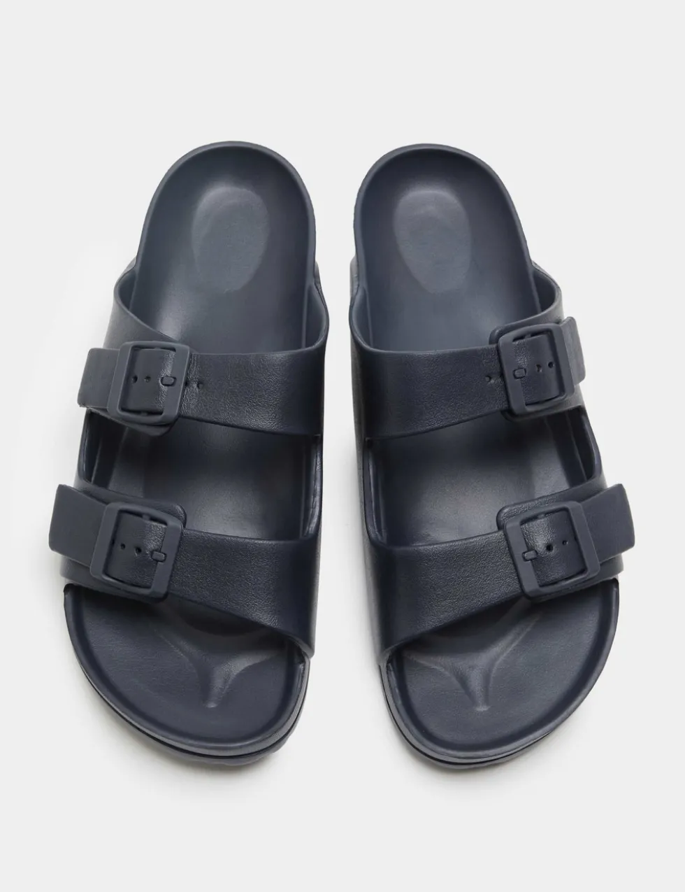 Moulded Footbed Two Strap Slider Sandals
