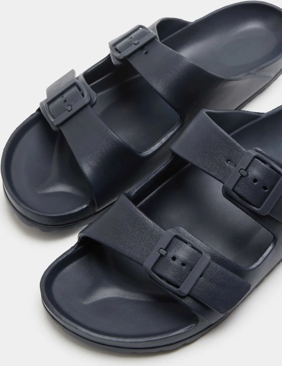 Moulded Footbed Two Strap Slider Sandals
