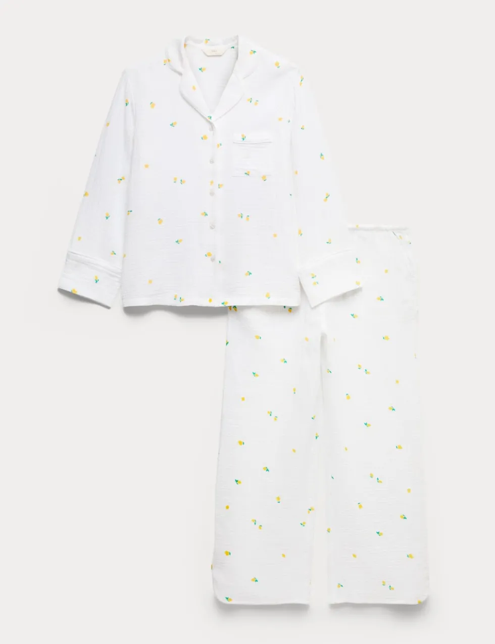 Muslin Printed Revere Pyjama Set