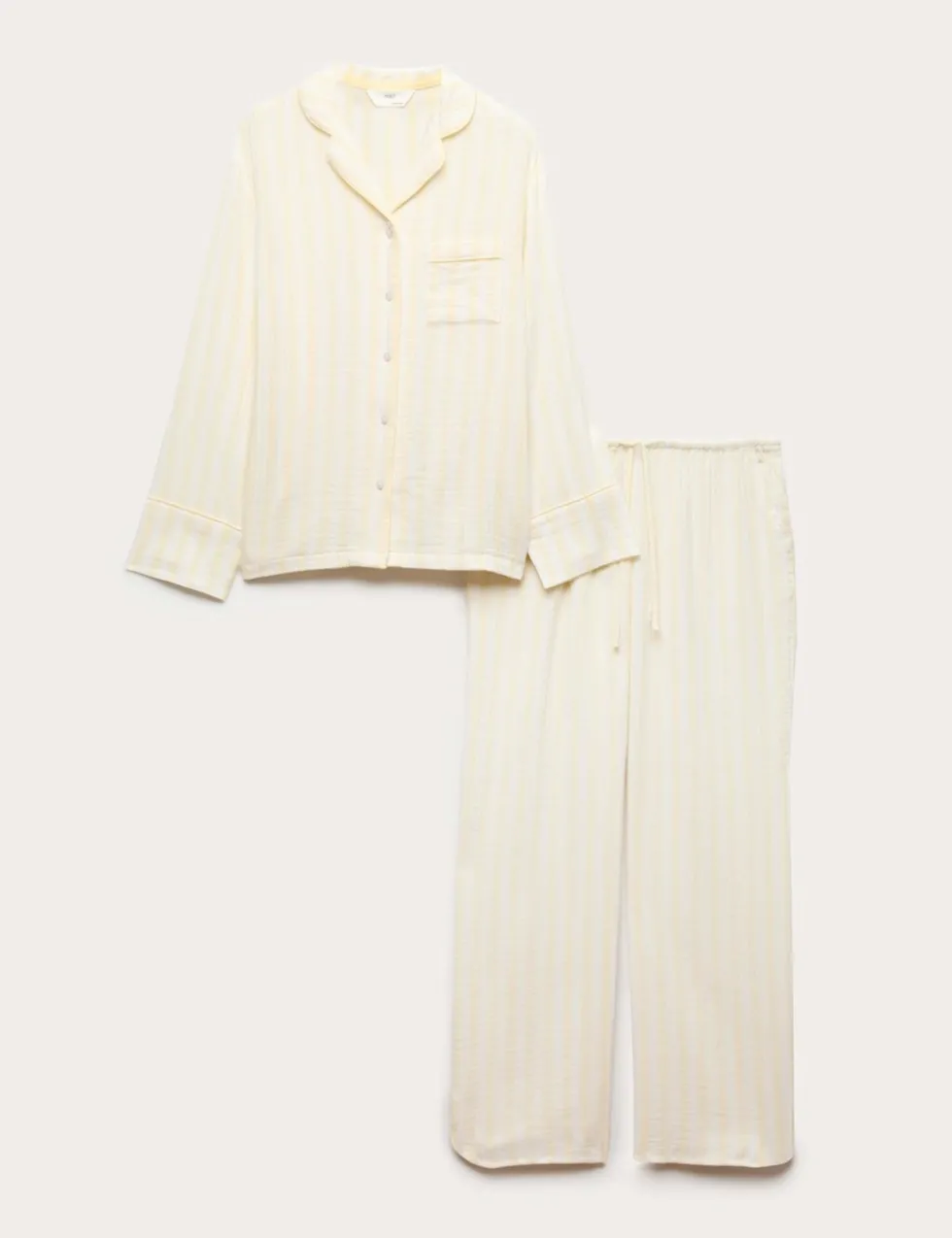Muslin Striped Revere Pyjama Set