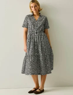 Navagio Pure Cotton Midi Shirt Dress