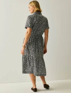 Navagio Pure Cotton Midi Shirt Dress
