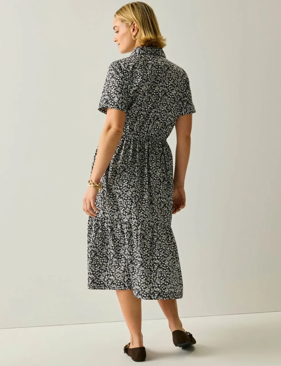 Navagio Pure Cotton Midi Shirt Dress