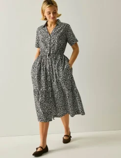 Navagio Pure Cotton Midi Shirt Dress