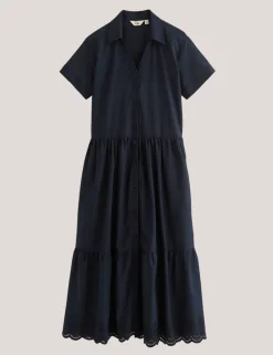 Navagio Pure Cotton Midi Shirt Dress