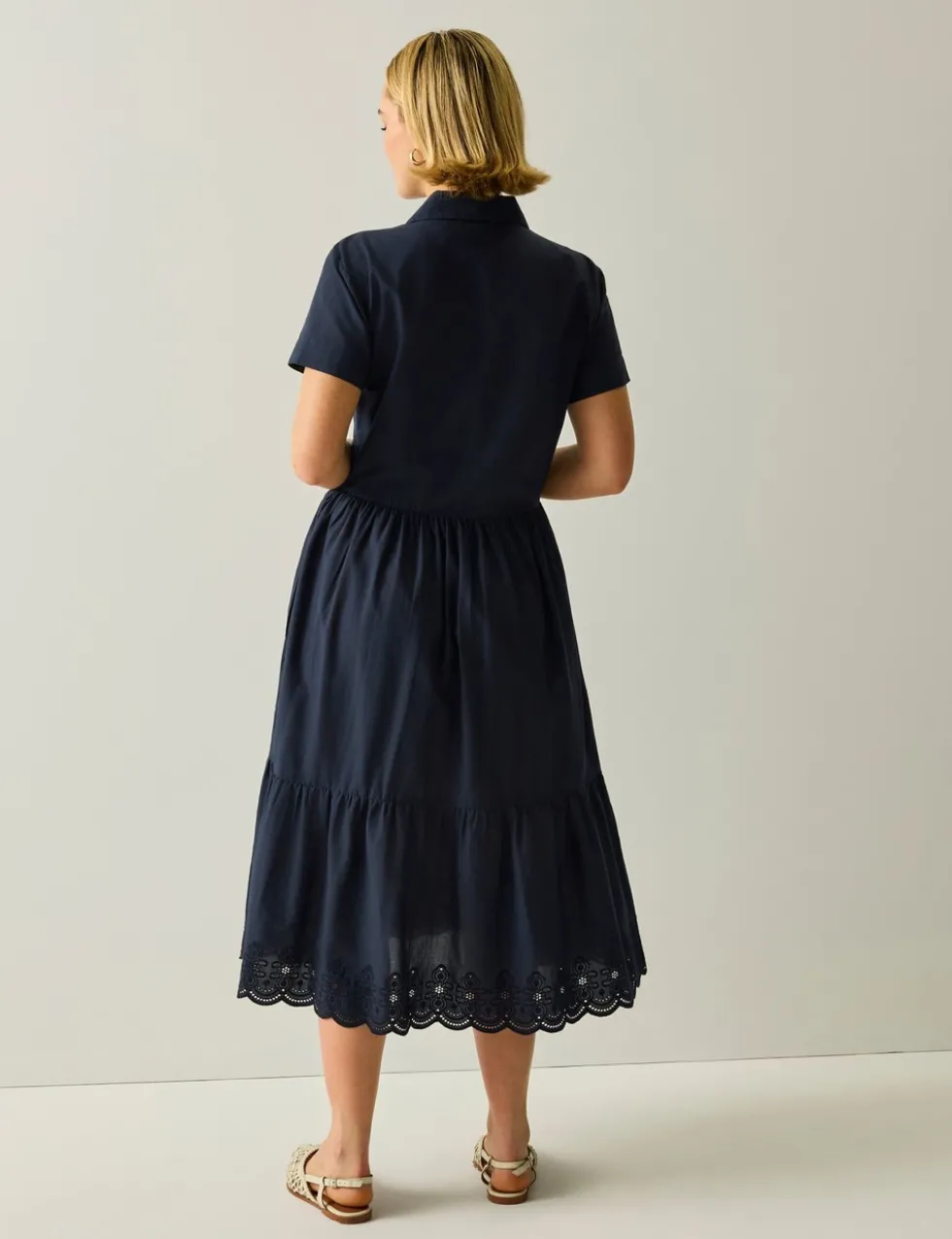 Navagio Pure Cotton Midi Shirt Dress